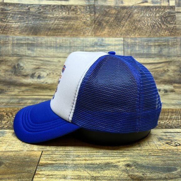 Dodger Stadium Mens Trucker Hat Orange Snapback Hot Dogs 1962 LA MLB Cap - Picture 4 of 8